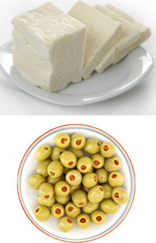 Ezine İnek Peyniri (Sert-1Kg) + Biberli Yeşil Zeytin 1Kg.