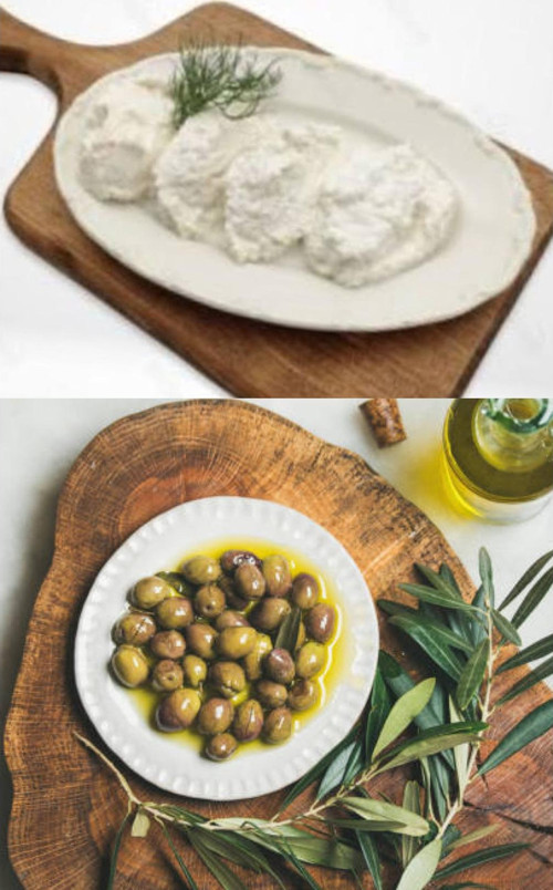 Tireçamur Peynir (500Gr) + Kırma Yeşil Zeytin (1Kg.)