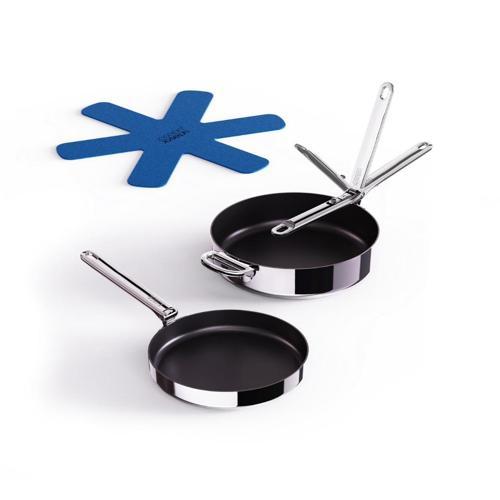 Space 3 Katmanlı Paslanmaz Çelik Seramik Kaplama 3 Parça Kızartma Tavası Seti