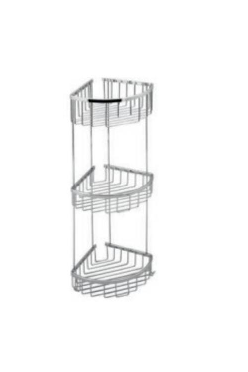 Adnoss Üçlü Oval Süngerlik 20*20Cm - Köşe Süngerlik - Duşakabin Şampuanlık Cmo-C1026