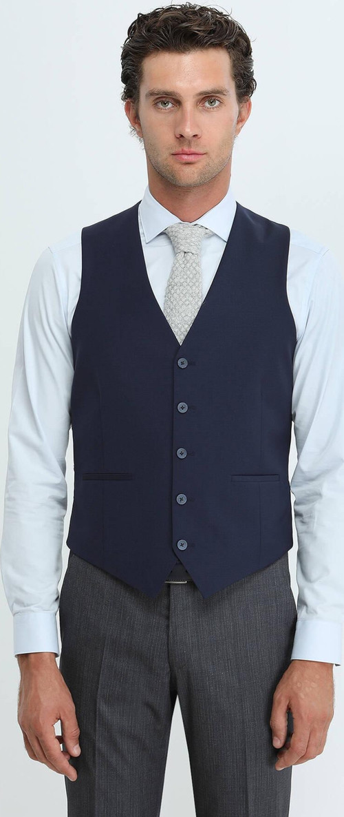 Saks Slim Fit Kelebek Yaka Klasik Yelek