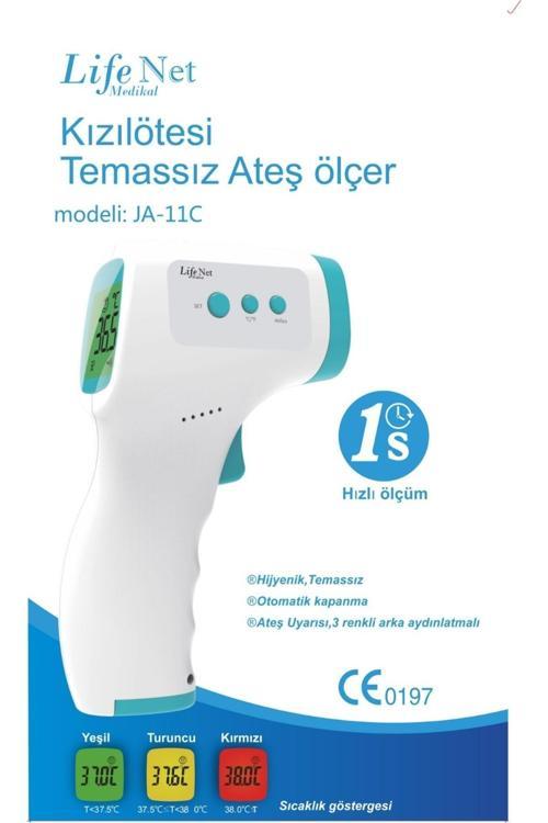 Temassız Ateş Ölçer Kızıl Ötesi Vücut Ve Alından Termometre 11C