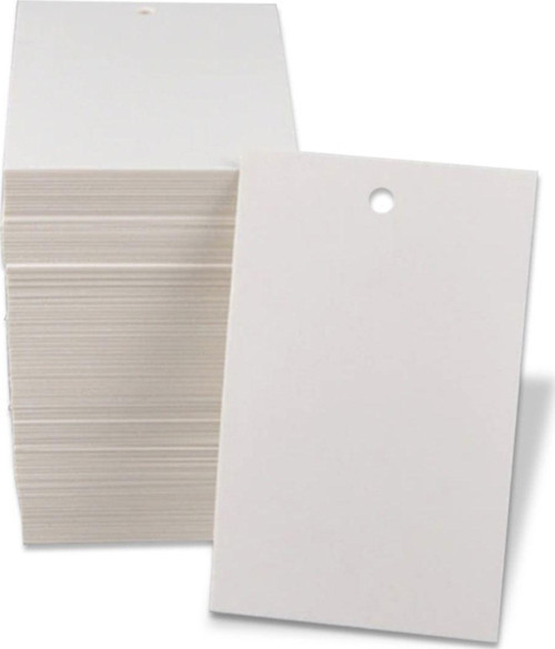 Beyaz Karton Etiket Delikli 100 Adet - 5X9Cm