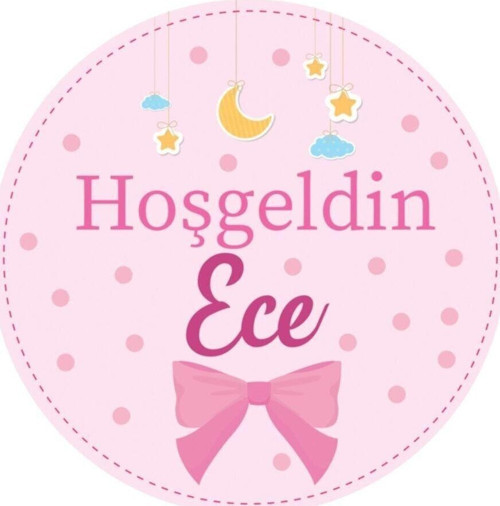 Hoşgeldin Bebek Etiketi Sticker (3 Cm 96 Adet)