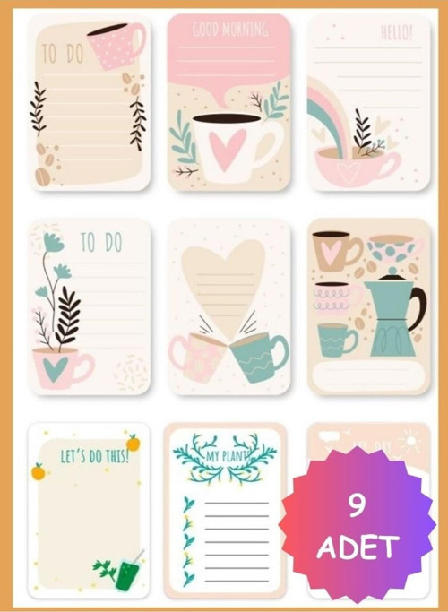 To Do List Sticker Set - Planlayıcı, Ajanda, Bullet Journal İçin Renkli Etiket Çıkartma Kitabı
