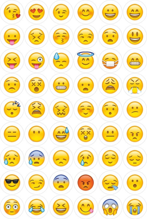 2 Cm 54 Adet Yuvarlak Emoji Sticker Etiket Laptop Defter Kutu Hediye Paketleme Parti Hediyeleri