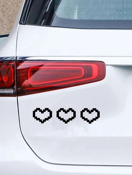 Kalp Desenli Araba Sticker Oto Sticker