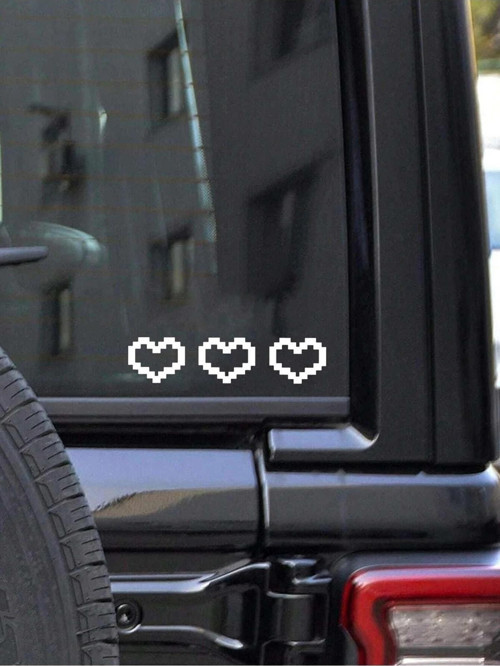 Kalp Desenli Araba Sticker Oto Sticker