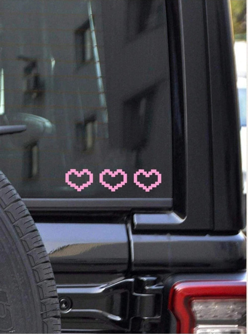 Kalp Desenli Araba Sticker Oto Sticker