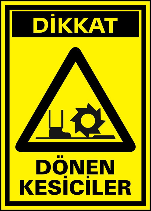 Dikkat Dönen Kesiciler Kendinden Yapışkanlı Etiket 17,5 X 25 Cm