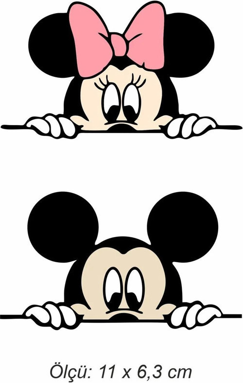 2'Li Mouse Dikiz Aynası Sticker 11 X 6,3 Cm