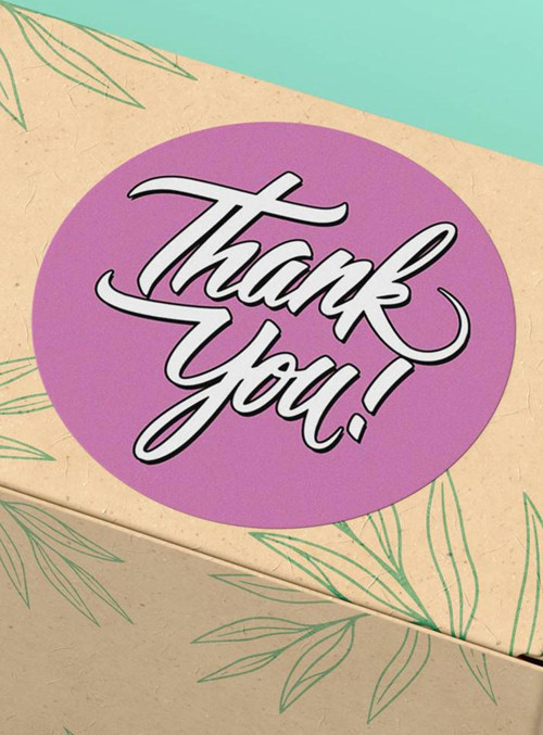 Thank You Sticker Teşekkürler Etiketi Ambalaj Ürün Kargo Paketleme Etiketi - 3X3Cm 90 Adet - St2165