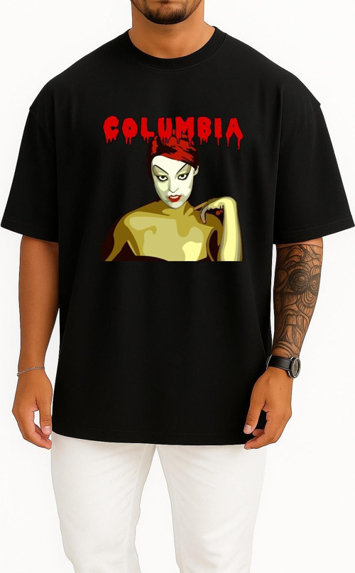 Oversize The Rocky Horror Show Janet Weiss Göğüs Tasarımlı Unisex T-Shirt