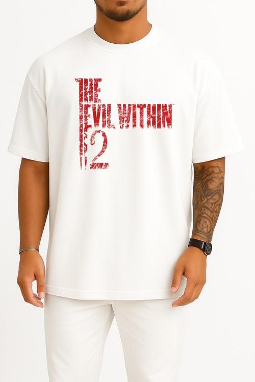 Oversize The Evil Within 2 Video Game Göğüs Tasarımlı Unisex T-Shirt