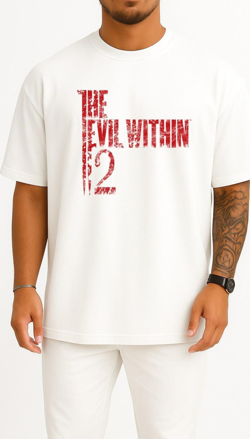 Oversize The Evil Within 2 Video Game Göğüs Tasarımlı Unisex T-Shirt