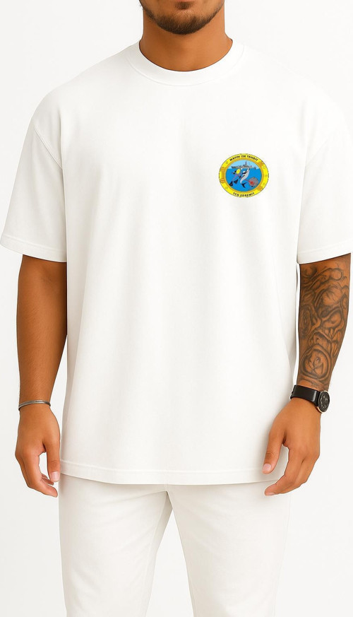 Oversize Tcg Edremit M261 Cep Tasarımlı Unisex T-Shirt