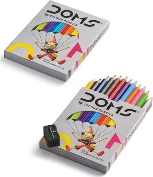 DO3443 Kuru Boya Kalemi 12 Renk Yarım Boy