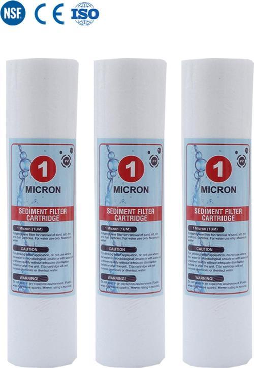 Açık Kasa Su Arıtma Cihazı 1 Mikron Sediment Spun Filtre (3 Adet)