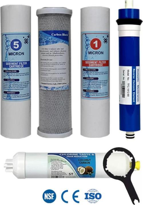 Açık Kasa Su Arıtma Cihazı 80 Gpd Domestic Membranlı 5 Aşama Filtre Seti