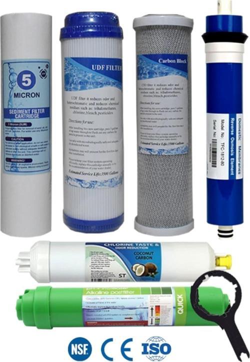 Açık Kasa Su Arıtma Cihazı 80 GPD Domestic Membranlı 6 Aşama Karbonlu Filtre Seti