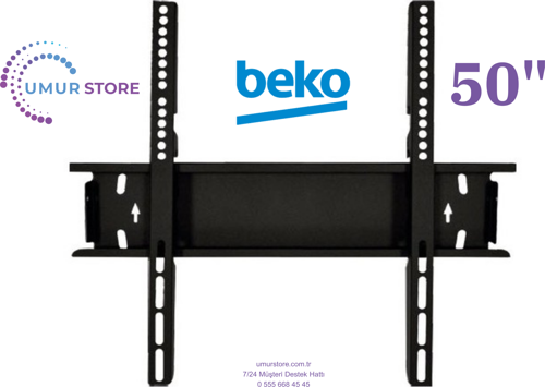 Beko Crystal 7 B50 D 790 B 50" 4k 42”, 43”, 49”, 50” Uyumlu Lcd Led TV Sabit Duvar Askı Aparatı