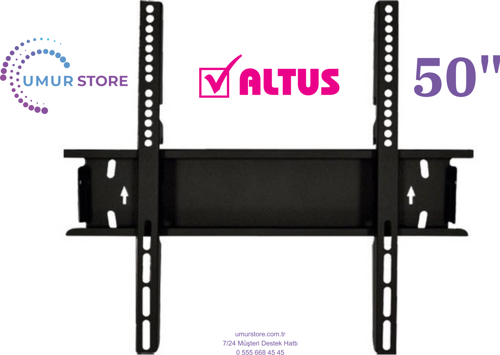 Altus Al50 Uhd 9823 Ultra Hd 42”, 43”, 49”, 50” Uyumlu Lcd Led TV Sabit Duvar Askı Aparatı
