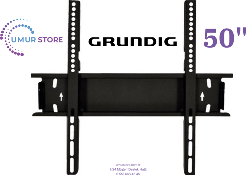 Grundig 50GQ750A 50inc 126 cm 4K 42”, 43”, 49”, 50” Uyumlu Lcd Led TV Sabit Duvar Askı Aparatı