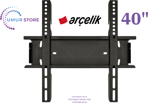 Arçelik 6 Serisi A40 D 695 B/ 40" Fhd Smart 32”, 39”, 40” Uyumlu Lcd Led TV Sabit Duvar Askı Aparatı