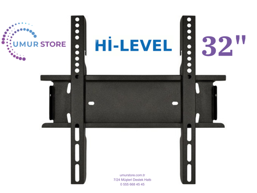 Hi-Level 32HRT900 HD 32" 80 Ekran Uydu Alıcılı Smart 32”, 39”, 40” Uyumlu Lcd Led TV Sabit Duvar Ask