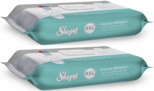 Perine Bölgesi ve Vücut Temizleme Islak Mendil Havlu 50 Yaprak (Ebat 4XL) (2 Li Set)