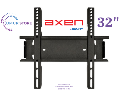 Axen Ax32dab04 Hd 32" 82 Ekran Uydu Alıcılı 32”, 39”, 40” Uyumlu Lcd Led TV Sabit Duvar Askı Aparatı