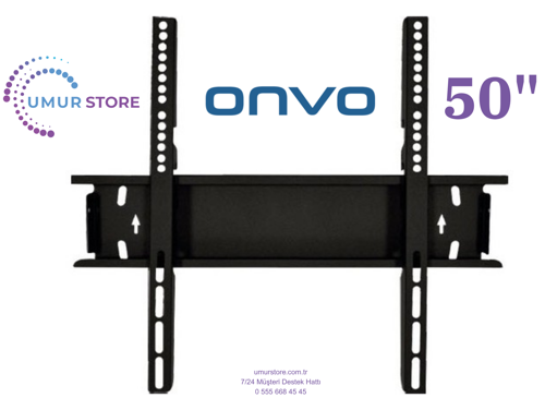 ONVO OV50350 4K Ultra HD 42”, 43”, 49”, 50” Uyumlu Lcd Led TV Sabit Duvar Askı Aparatı