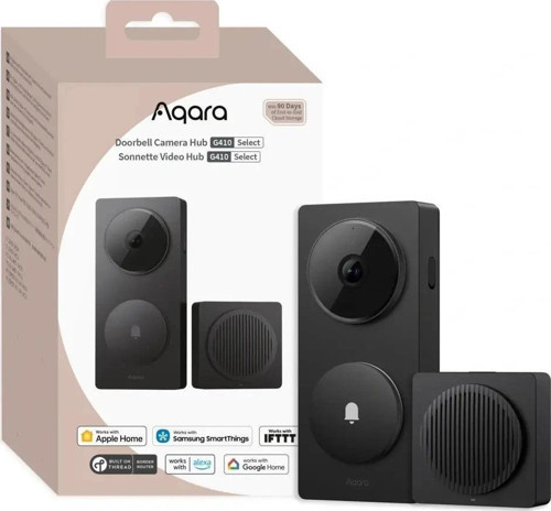 Akıllı Görüntülü Kapı Zili Hub G410 Siyah CH-C09D-S (Apple Home Destekli)