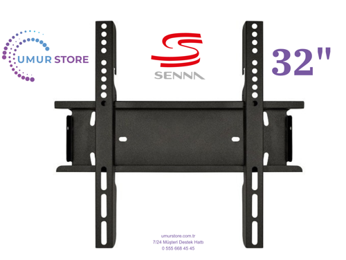 Senna SN5000H 32inc Uydu Alıcılı 32”, 39”, 40” Uyumlu Lcd Led TV Sabit Duvar Askı Aparatı