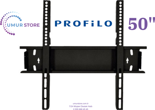 Profilo 50pa515esg Smart 42”, 43”, 49”, 50” Uyumlu Lcd Led TV Sabit Duvar Askı Aparatı