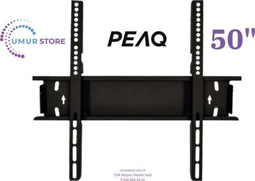 PEAQ PQ50FMN252 50 inç 126 Ekran 42”, 43”, 49”, 50” Uyumlu Lcd Led TV Sabit Duvar Askı Aparatı