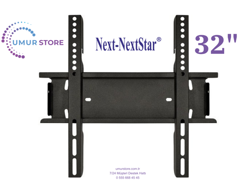 NextYE-32020GFSG4 32" 82 Ekran HD Android 32”, 39”, 40” Uyumlu Lcd Led TV Sabit Duvar Askı Aparatı