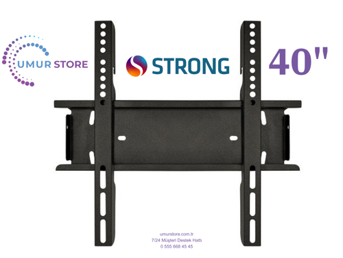 Strong ML43EW4000F 43’’ 109cm Ekran Full HD 32”, 39”, 40” Uyumlu Lcd Led TV Sabit Duvar Askı Aparatı