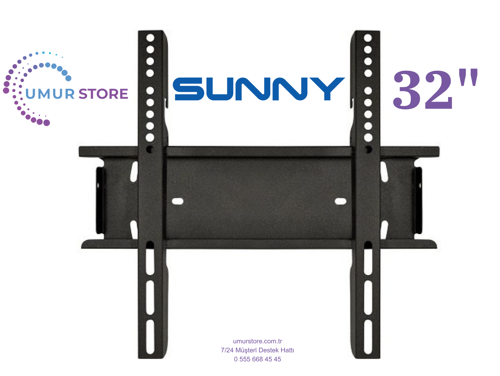 Sunny SN32DAL04 32'' 81 Ekran Uydu Alıcılı HD Ready 32”, 39”, 40” Uyumlu Lcd Led TV Sabit Duvar Askı