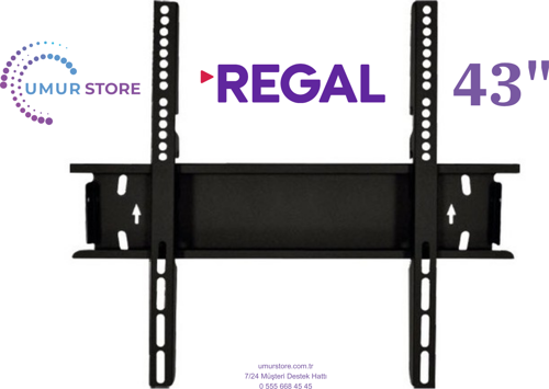 Regal 43T01750 43'' Smart 42”, 43”, 49”, 50” Uyumlu Lcd Led TV Sabit Duvar Askı Aparatı