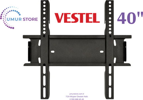 VESTEL 40F8750 40'' 100 Ekran FHD 32”, 39”, 40” Uyumlu Lcd Led TV Sabit Duvar Askı Aparatı