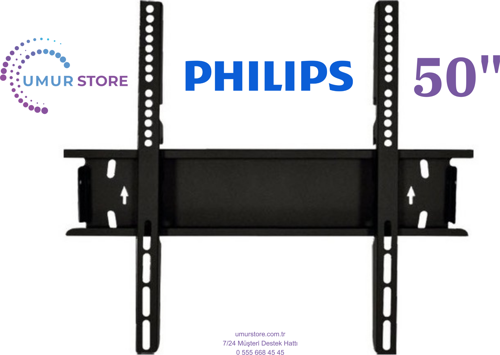 Philips 50PUS7009/62 50 inç 4K 42”, 43”, 49”, 50” Uyumlu Lcd Led TV Sabit Duvar Askı Aparatı