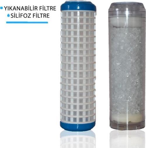 Daire Bina Sayaç Girişi 10" İnc 2 Aşama ( Yıkanabilir , Silifoz ) Yedek Filtre Seti