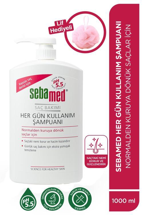 Her Gün Kullanım Hassas Saçlar İçin Günlük Saç Bakım Şampuanı 1000ml - Lif Hediyeli Set