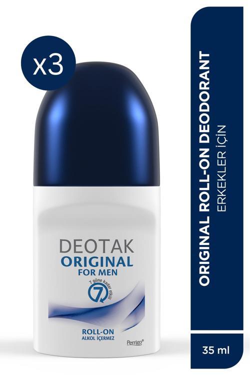 Original Erkek 7 Güne Kadar Etkili Roll-on Deodorant 35 ml - 3 Adet Set