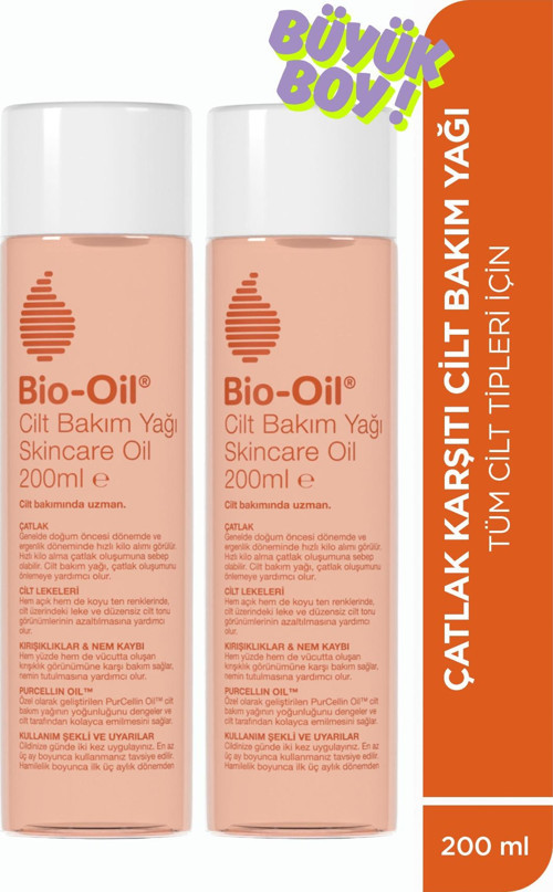 Çatlak Karşıtı & Leke Karşıtı Nemlendirici Cilt Bakım Yağı 200 ml - 2 Adet