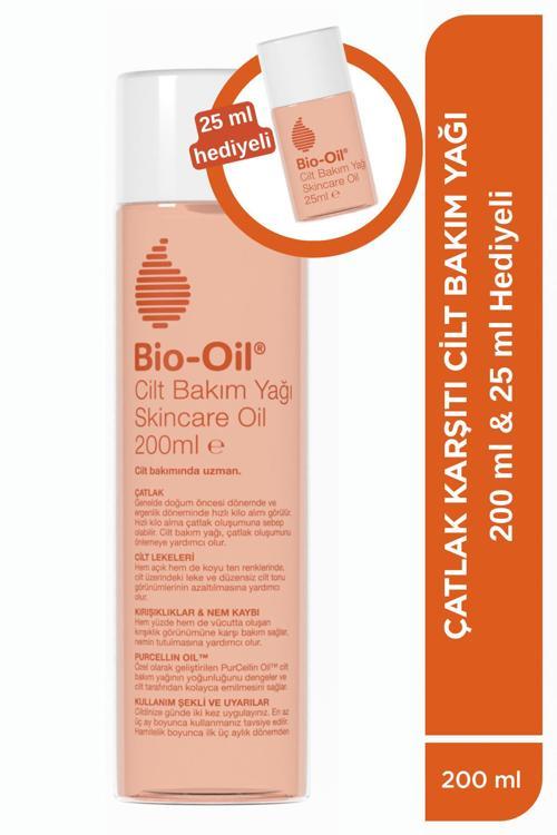 Seyahat Seti: Bio-Oil Çatlak Karşıtı & Leke Karşıtı Nemlendirici Cilt Bakım Yağı 200ml - 25ml Set