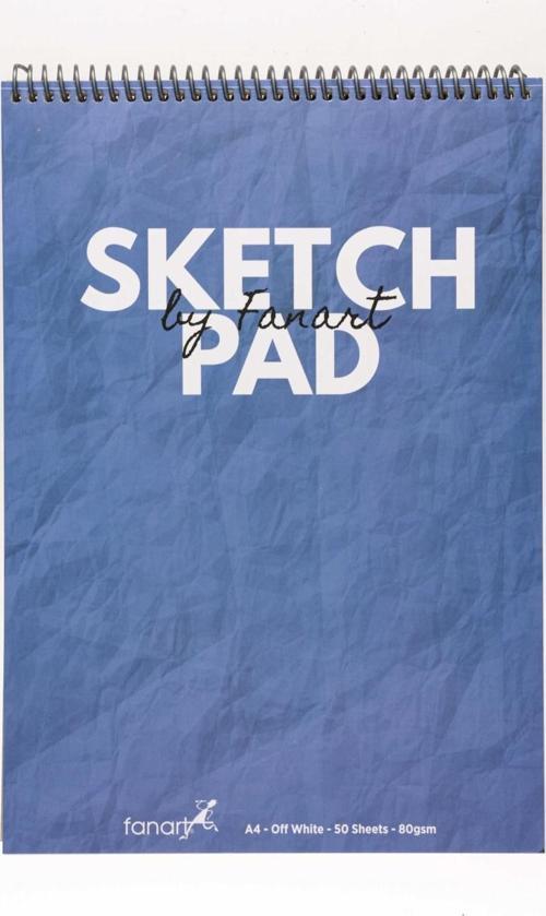 Academy Üstten Spiralli A4 Sketch Pad 80gr 50yp  - Akdeniz Mavisi