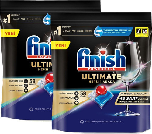 Quantum Ultimate Bulaşık Makinesi Tableti 58'li 2 Adet