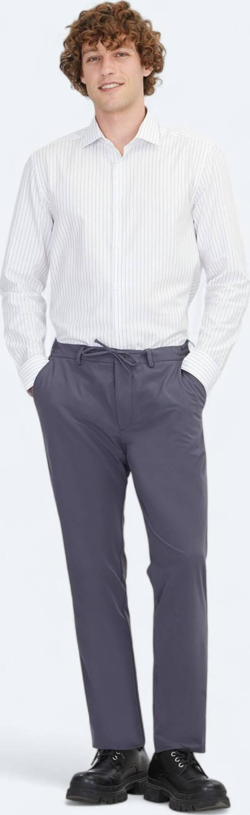 Gri Dokuma Jogging Fit Casual Pantolon